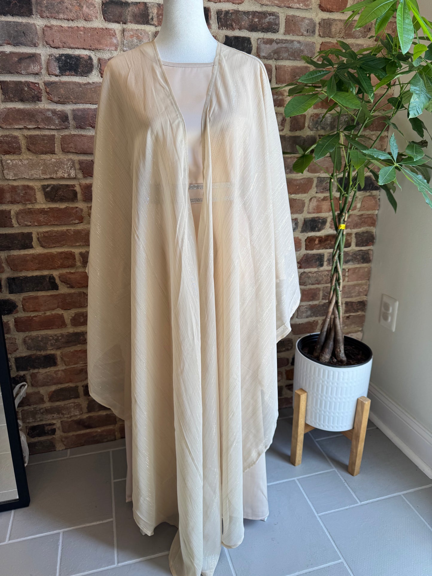 Two Piece Abaya set with Belt