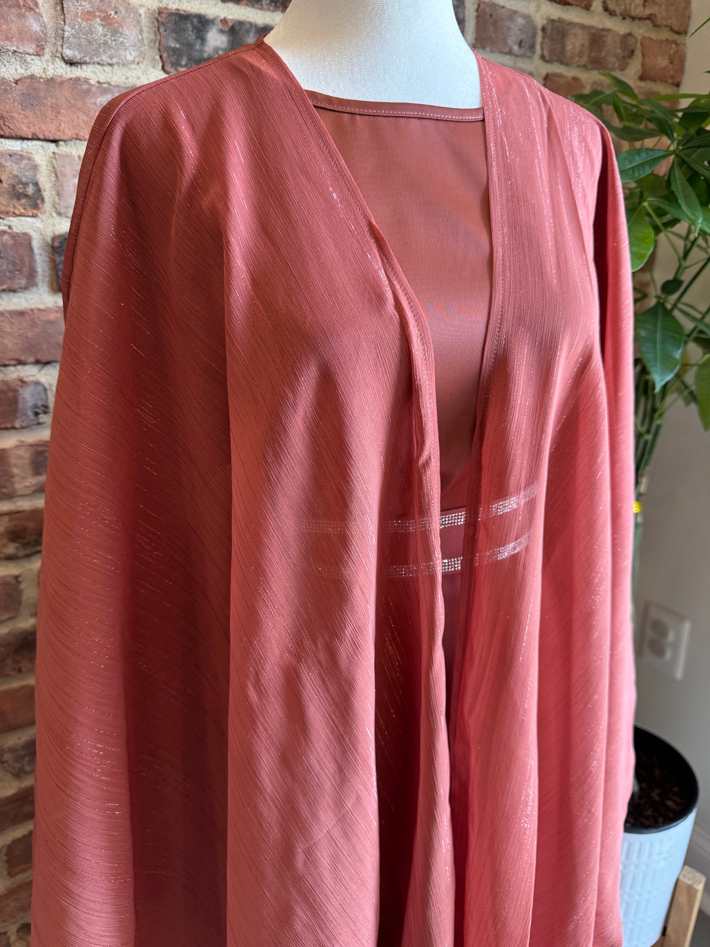 Two Piece Abaya set with Belt