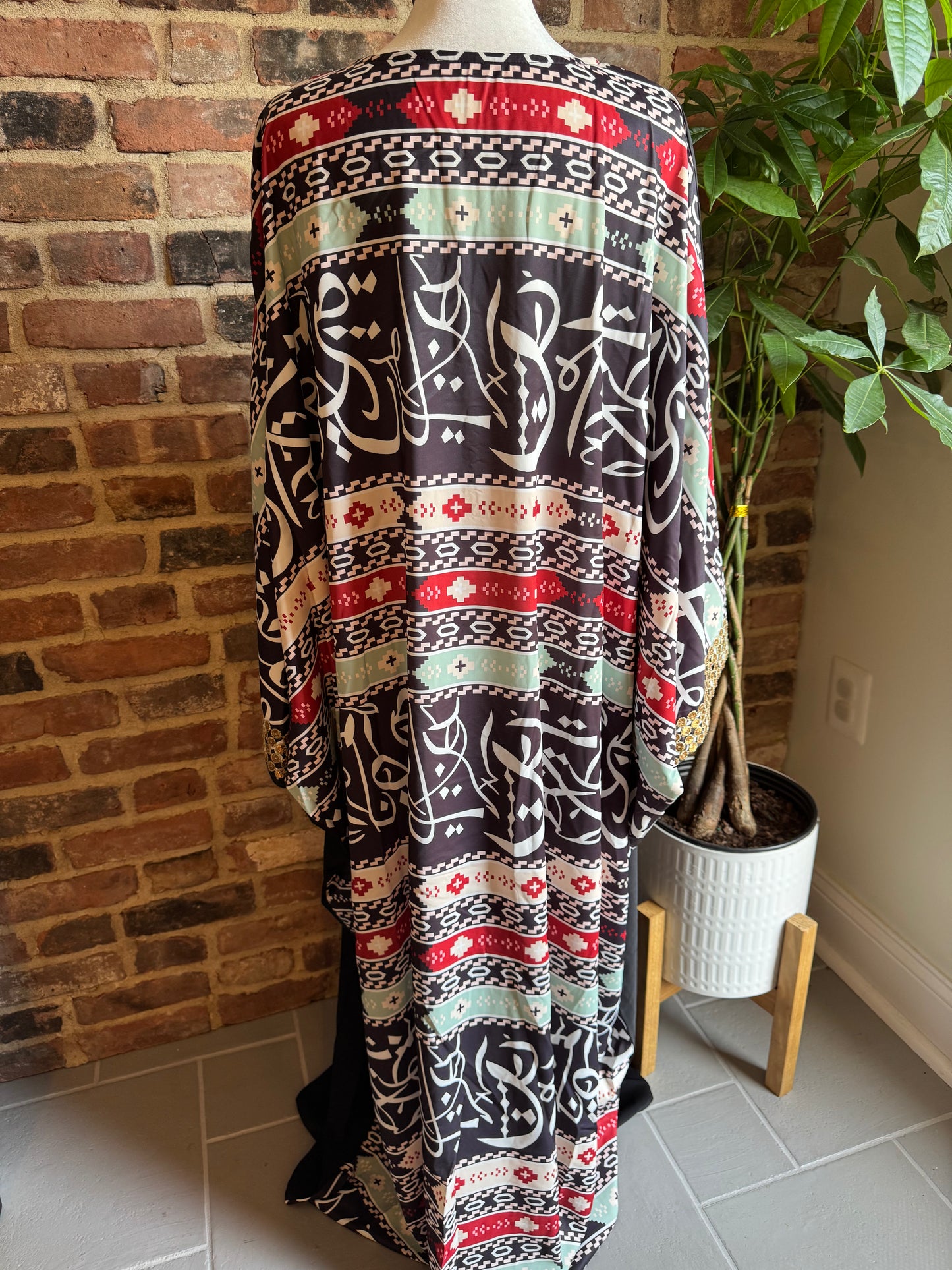 Arabic Calligraphy Galabiya Dress (Free Size)