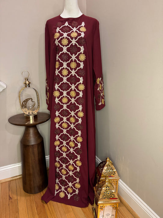 Embroidered Jalabiya Women Dress